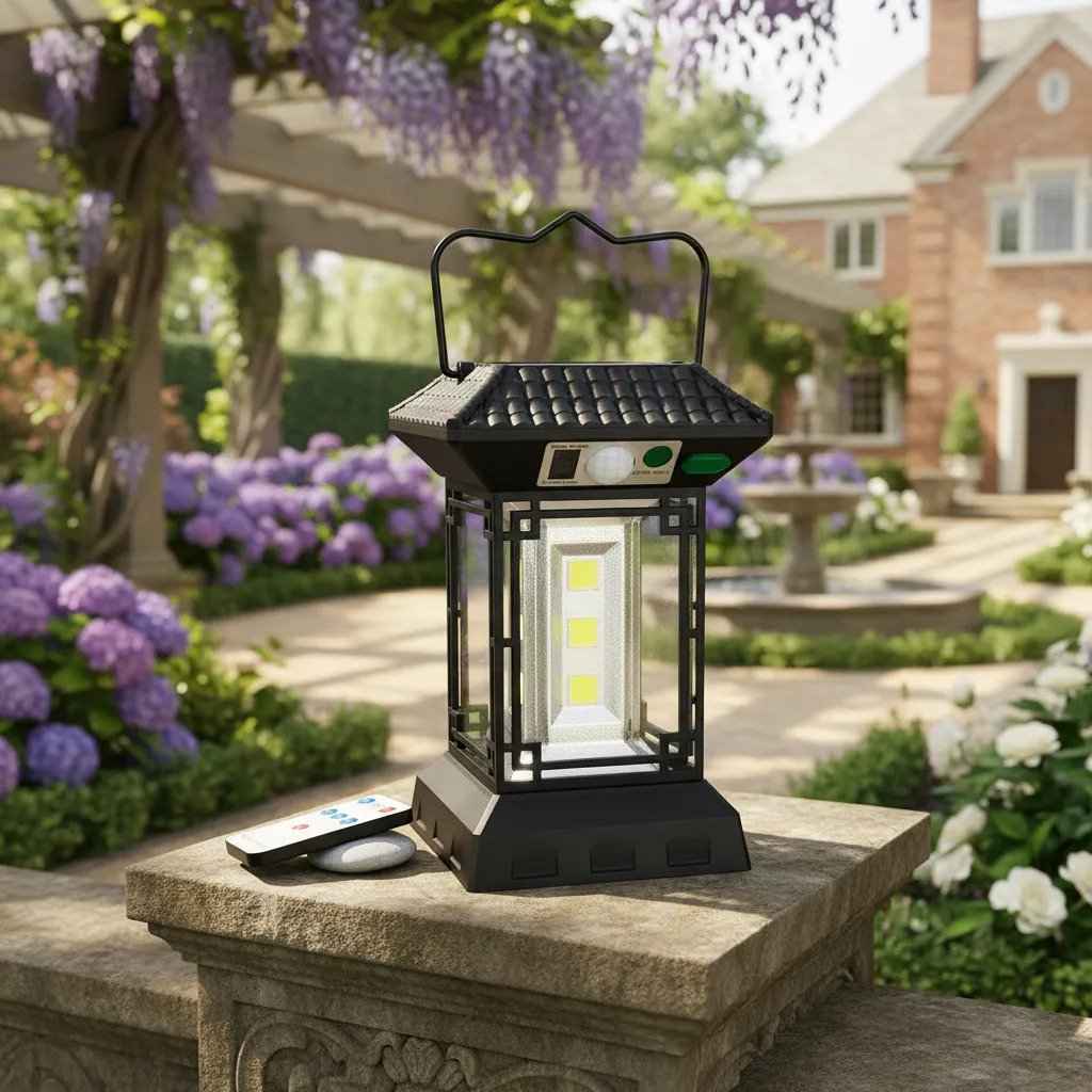 Farol Con Panel Solar Sensor De Movimiento + Control Remoto