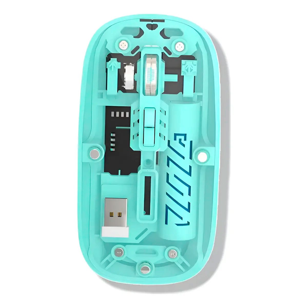 Mouse 2 En 1 Bluetooth O Usb Para Pc Celular Y Tablet Verde