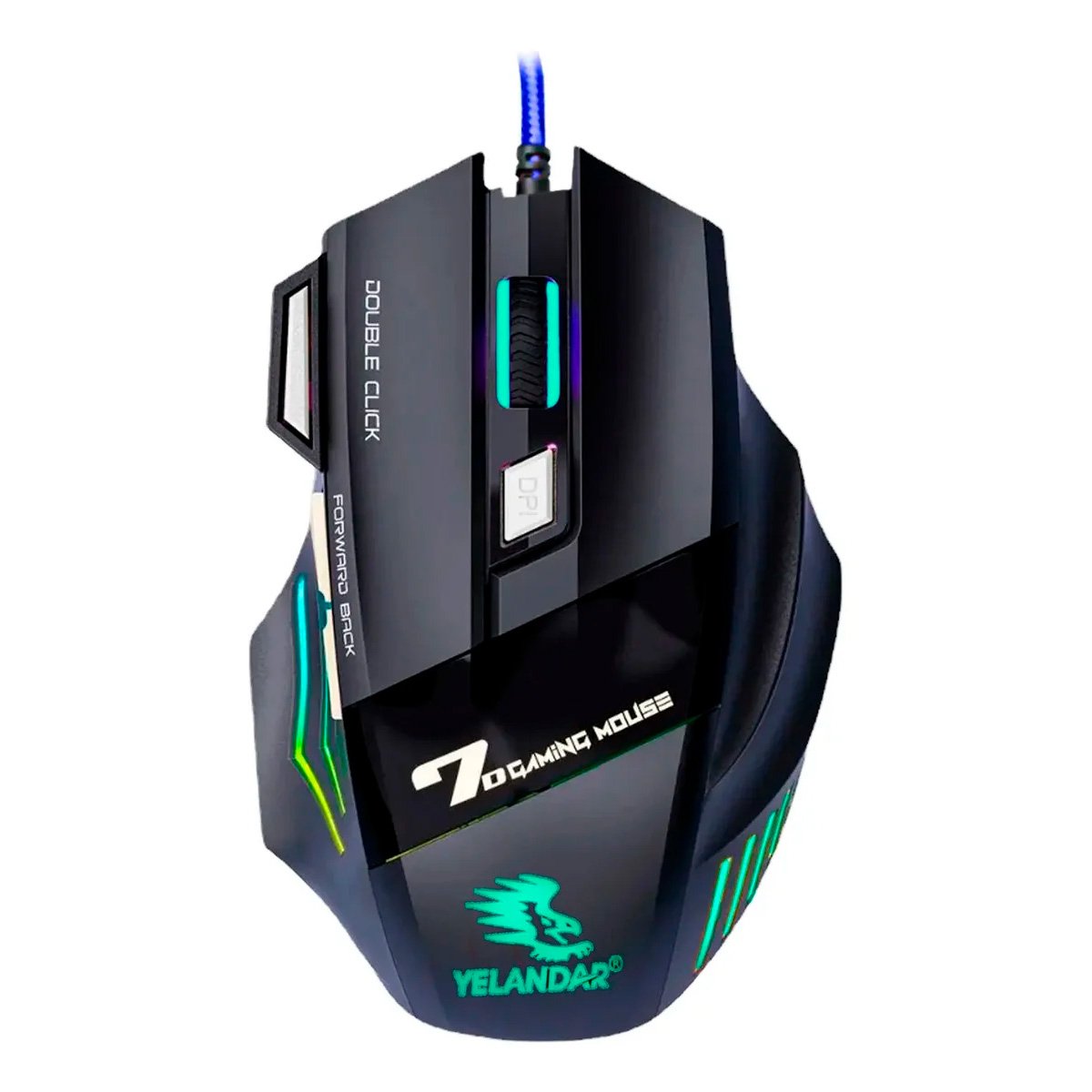 Mouse Gamer Óptico Multimedia Con Cable 7 Botones 2400dpi
