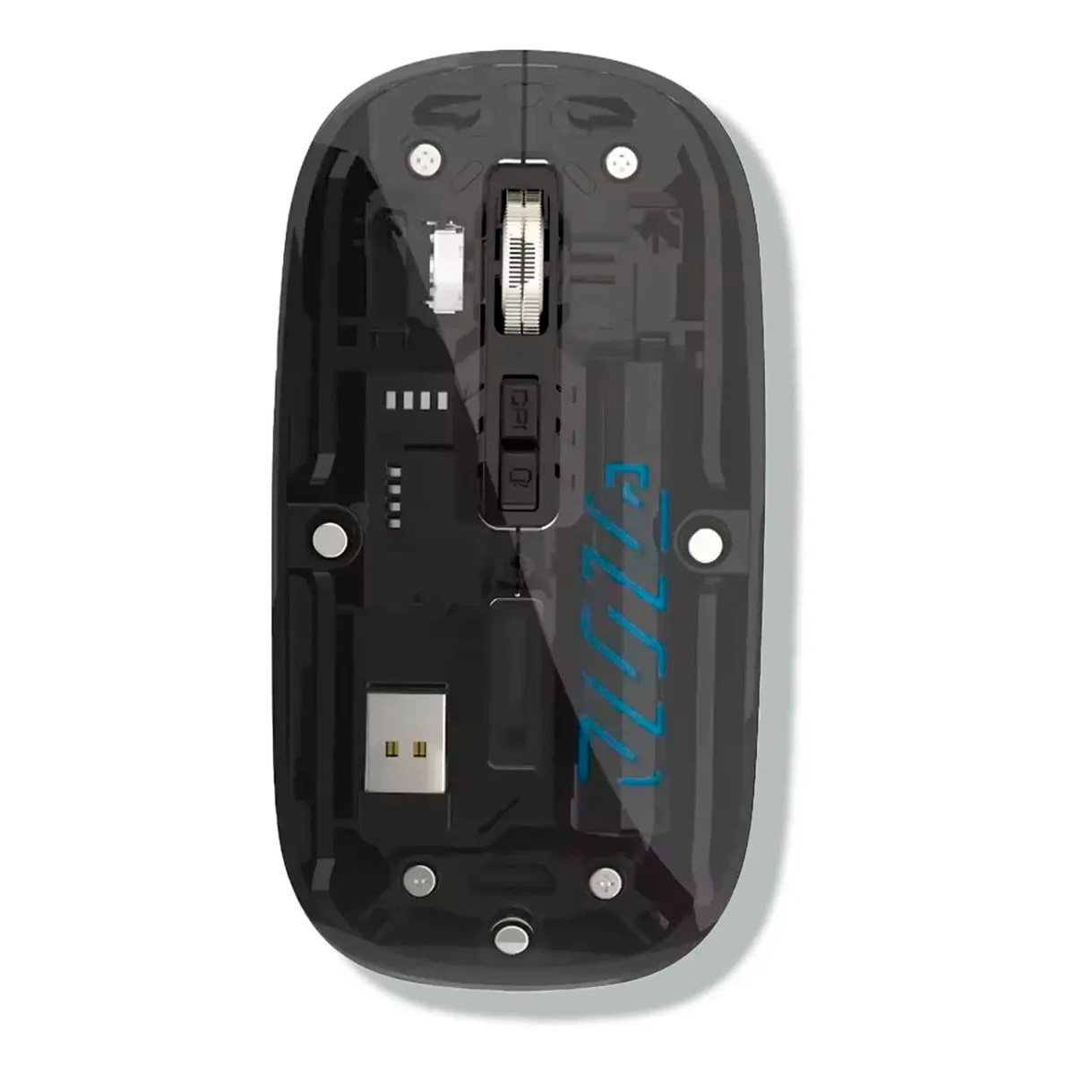 Mouse Transparente Bluetooth O Usb Para Pc Celular Y Tablet