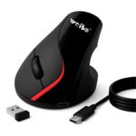 Mouse Vertical Inalámbrico Recargable Ergonómico Y Receptor - Artículos Altagama 1 a9