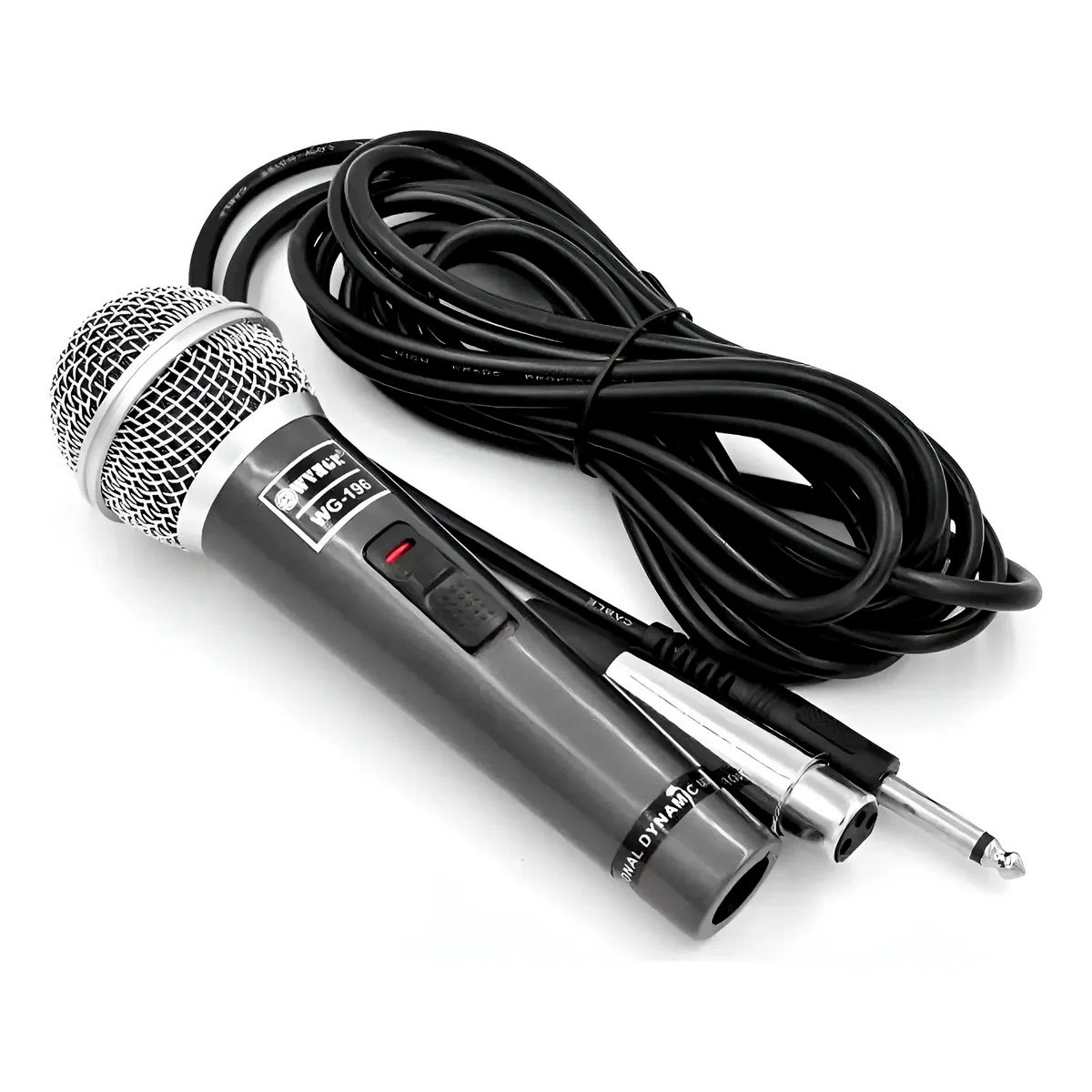 Micrófono Wvngr Alámbrico Wg-196 Con Cable Plug 6.3mm