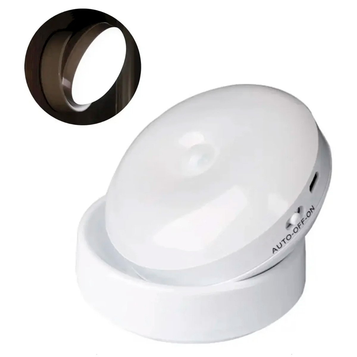 Mini Lámpara Led Base Magnética Recargable USB Luz Blanca