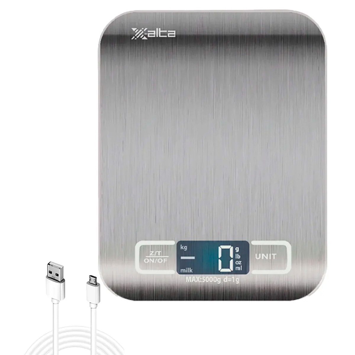 Gramera Digital De Cocina Recargable De 5000 Gramos Balanza