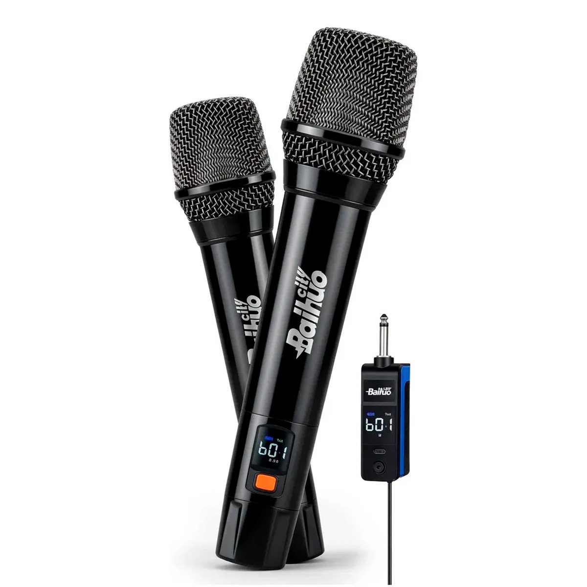 2 x Micrófono Inalámbrico Profesional Con Receptor y Plug 6.35mm