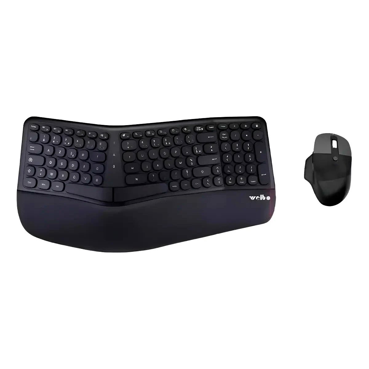 Combo Teclado Y Mouse Ergonomicos Inalambrico Weibo Wb-218