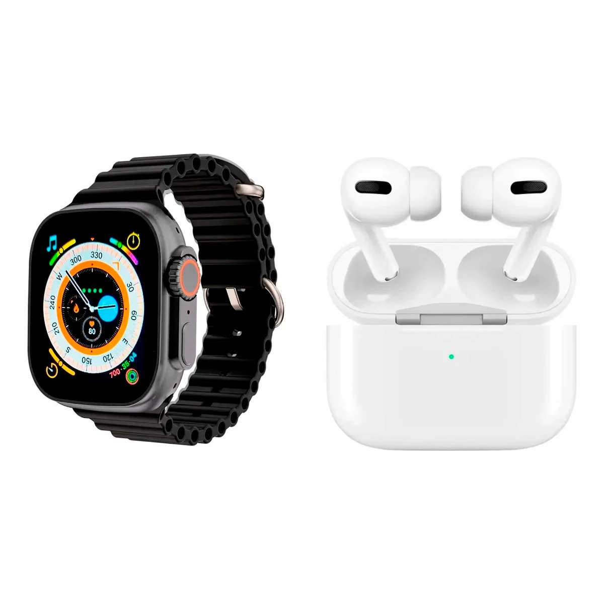 Combo Reloj Smartwatch + Audifonos Con Bluetooth + 2 Pulsos