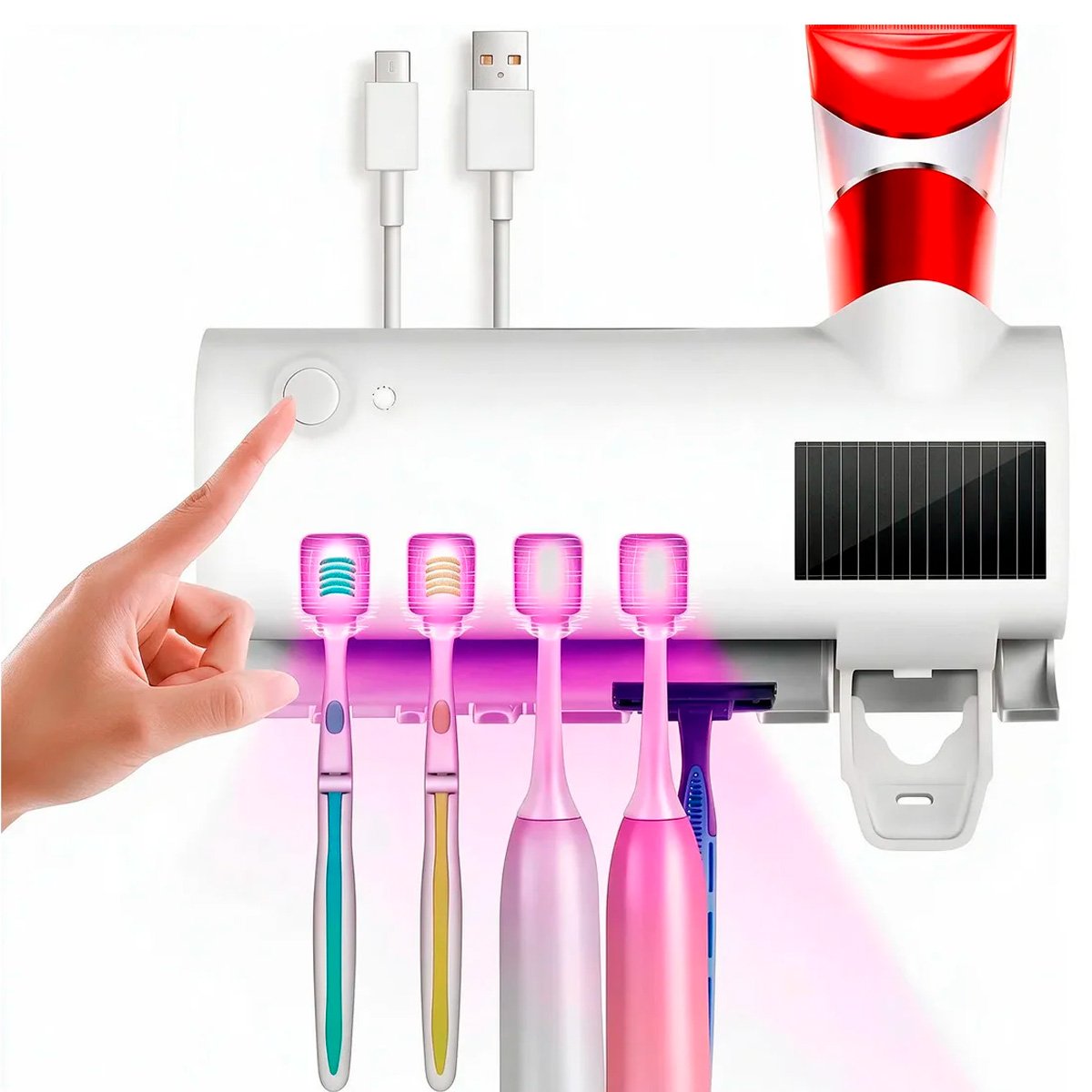 r3 Soporte Esterilizador De Cepillos Y Dispensador Crema Dental - Artículos Altagama