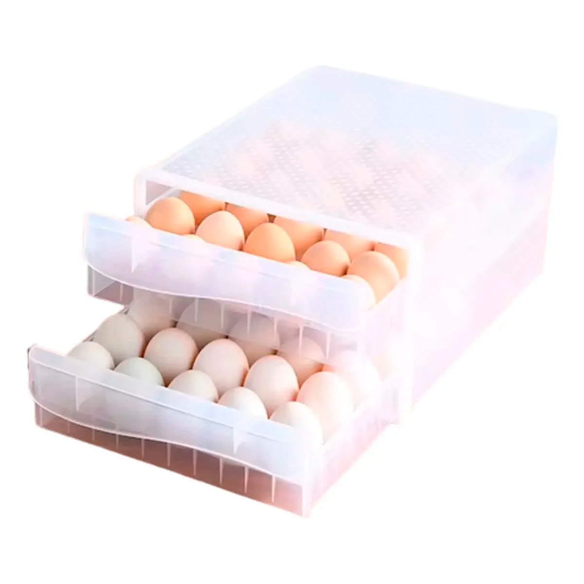 Organizador De Huevos Doble Para Cocina X60 Nevera Encimera