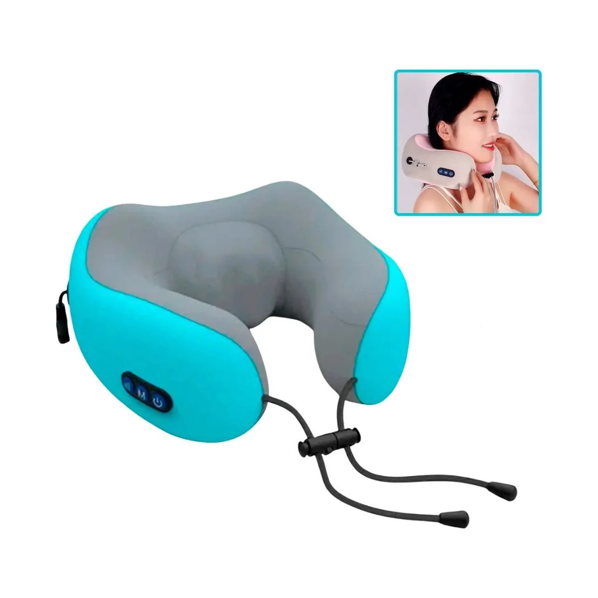 Almohada De Cuello En U Con Masajeador Eléctrico Para Viajes