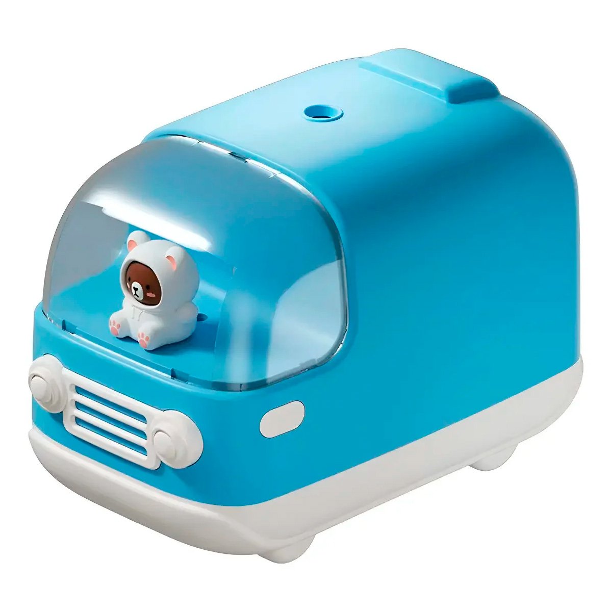 Humidificador Difusor De Aromas Forma De Carro Con Oso Y Luz