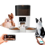 Comedero Automático 4l Con Cámara Para Gatos Perros 2 Platos