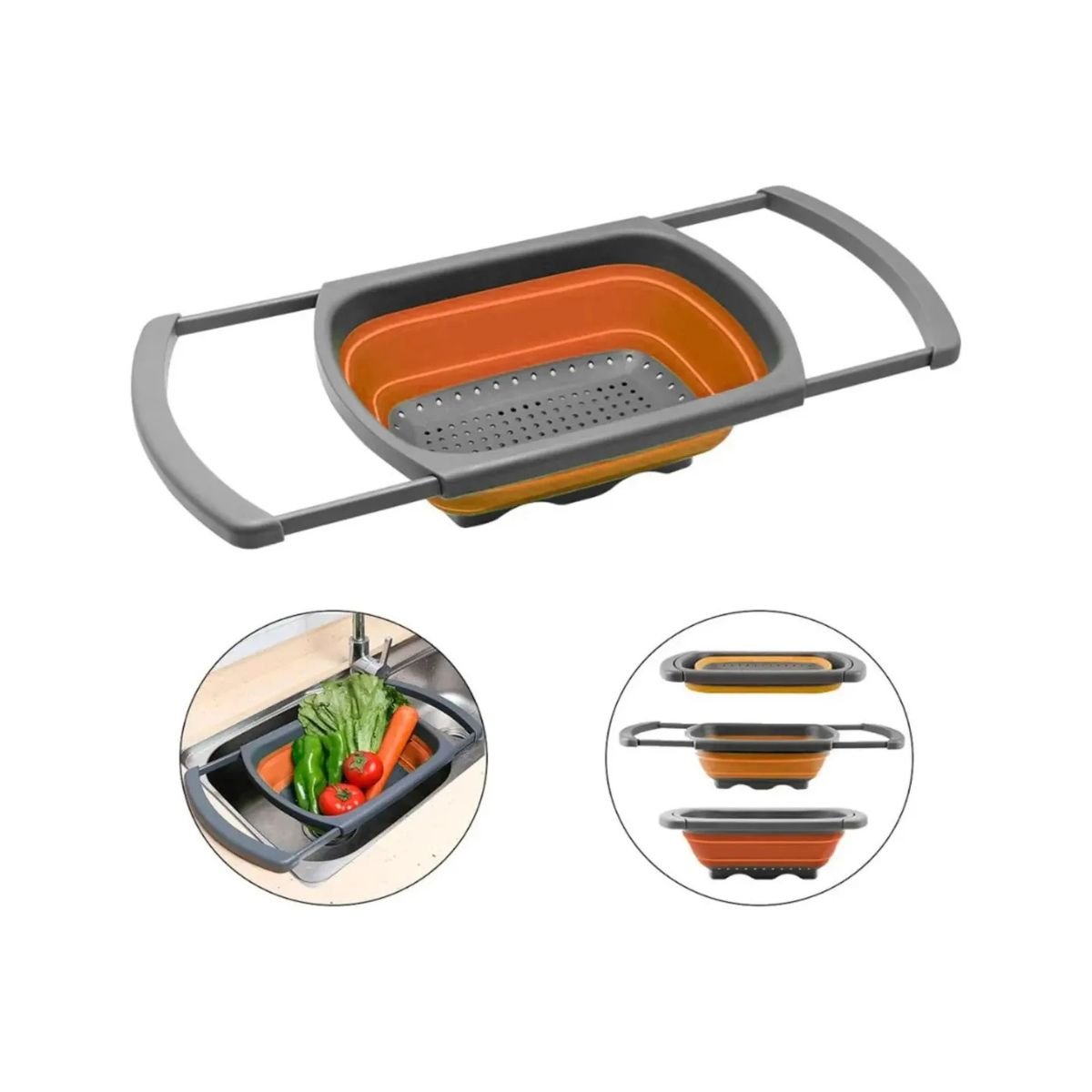 Colador Escurridor Plegable Expandible Verduras Frutas
