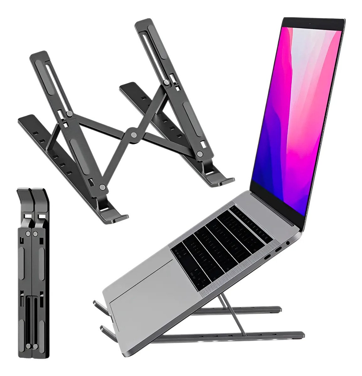 Base Soporte Metalica Plegable Para Portatil Laptop