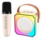Mini Altavoz Bluetooth Karaoke Para Niños Luz Rgb Recargable