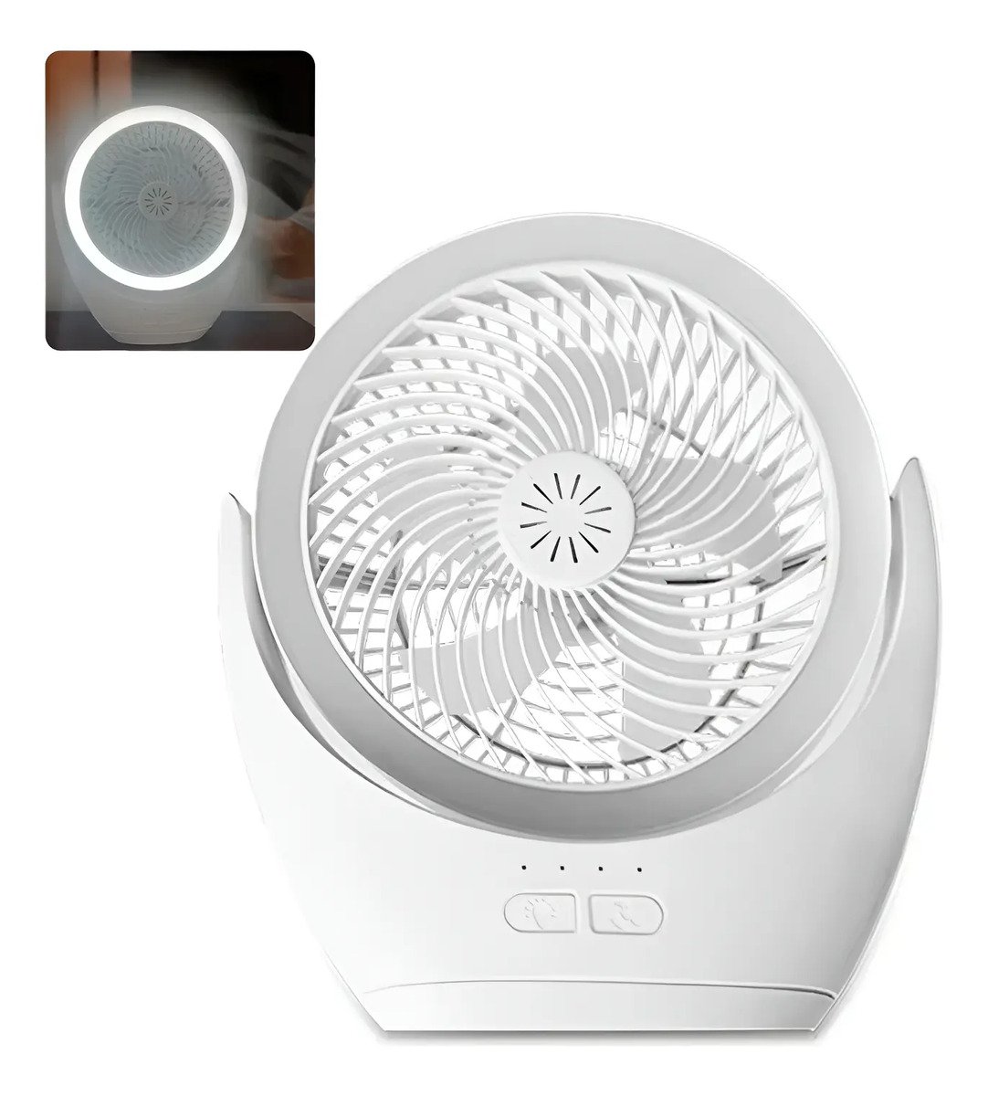 Ventilador De Escritorio O Colgar Con Luz Led Y Aromaterapia