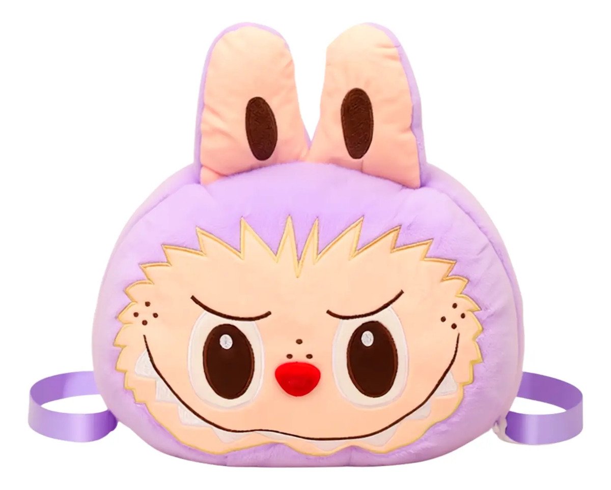 Morral Infantil Escolar Maleta Bolso Con Estilo Cara Labubu