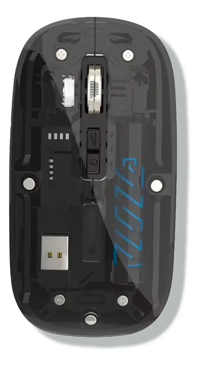 Mouse Transparente Bluetooth O Usb Para Pc Celular Y Tablet