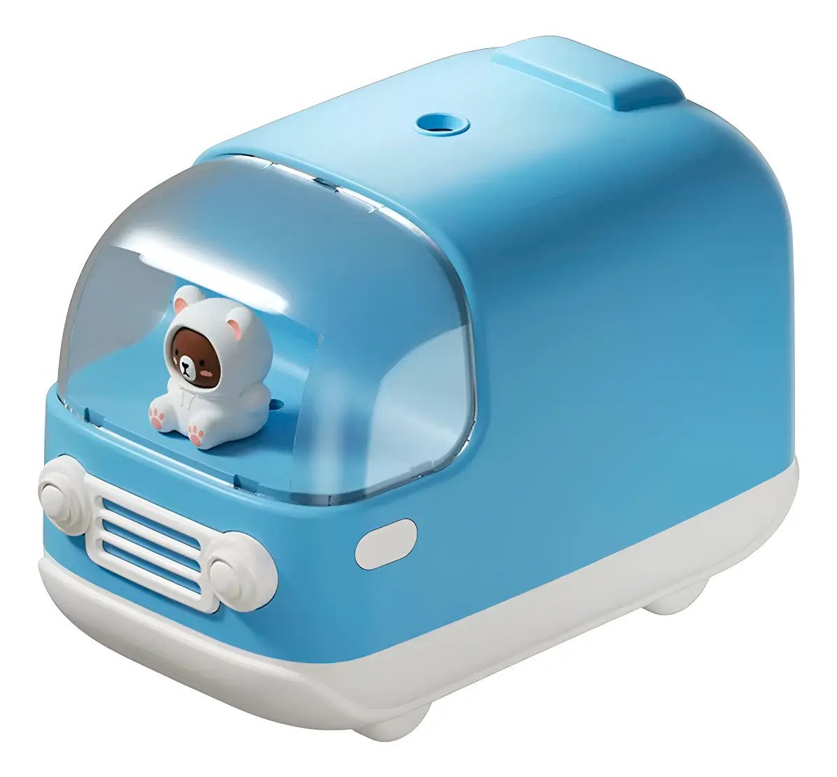 Humidificador Difusor De Aromas Forma De Carro Con Oso Y Luz