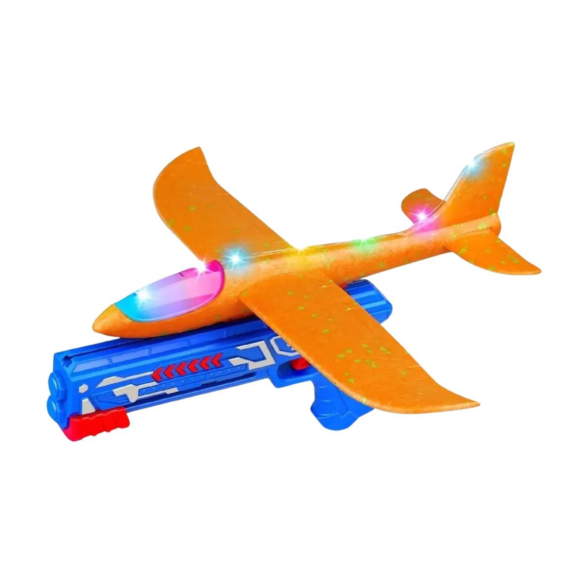 Juguete Para Niños Pistola Avión Suelta Burbujas Con Luz Led
