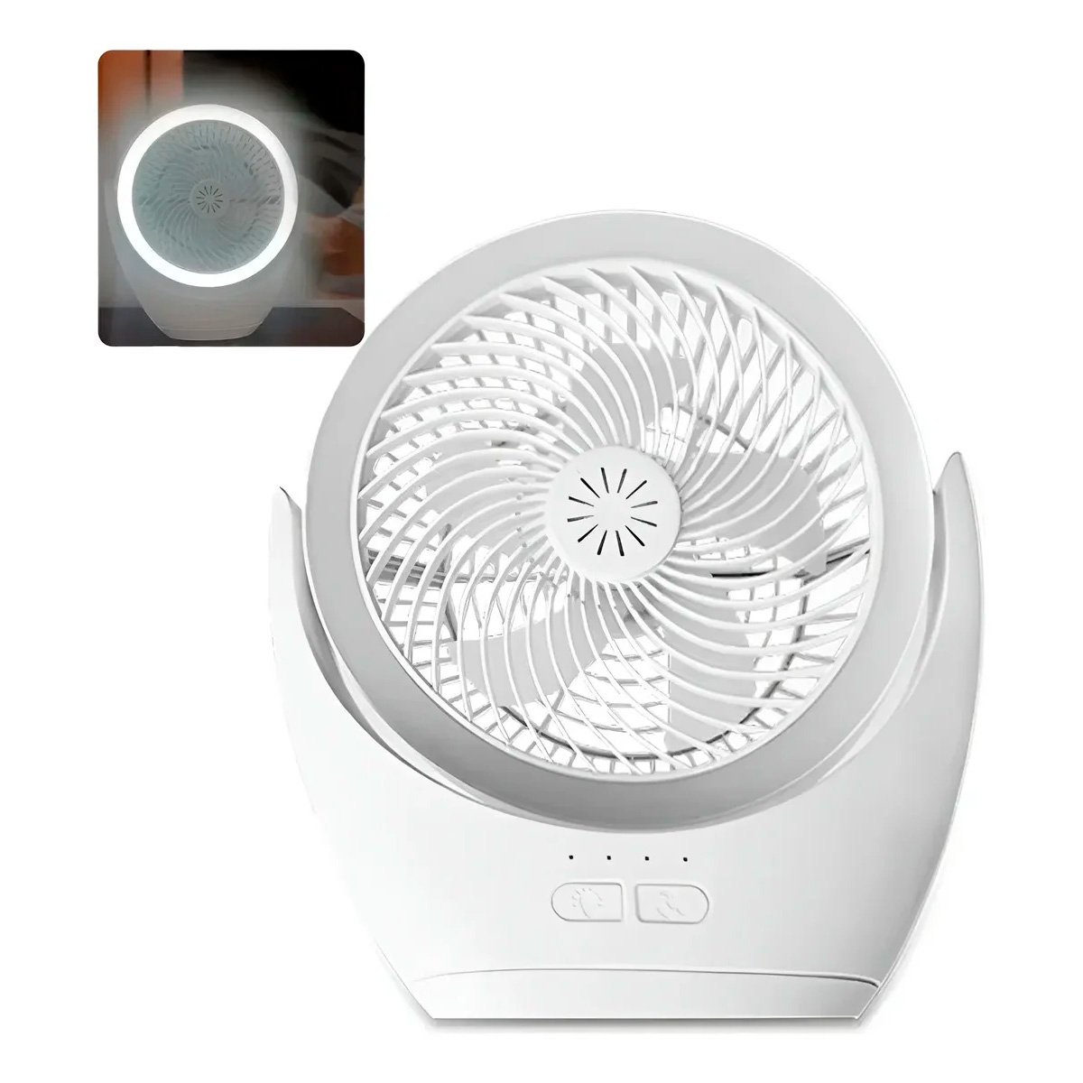 Ventilador De Escritorio O Colgar Con Luz Led Y Aromaterapia