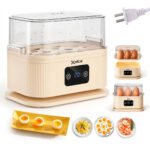 Vaporera Hervidor De Huevos X6 Eléctrico Y Con Temporizador