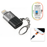 Adaptador OTG USB Tipo C a Lightning con diseño de llavero