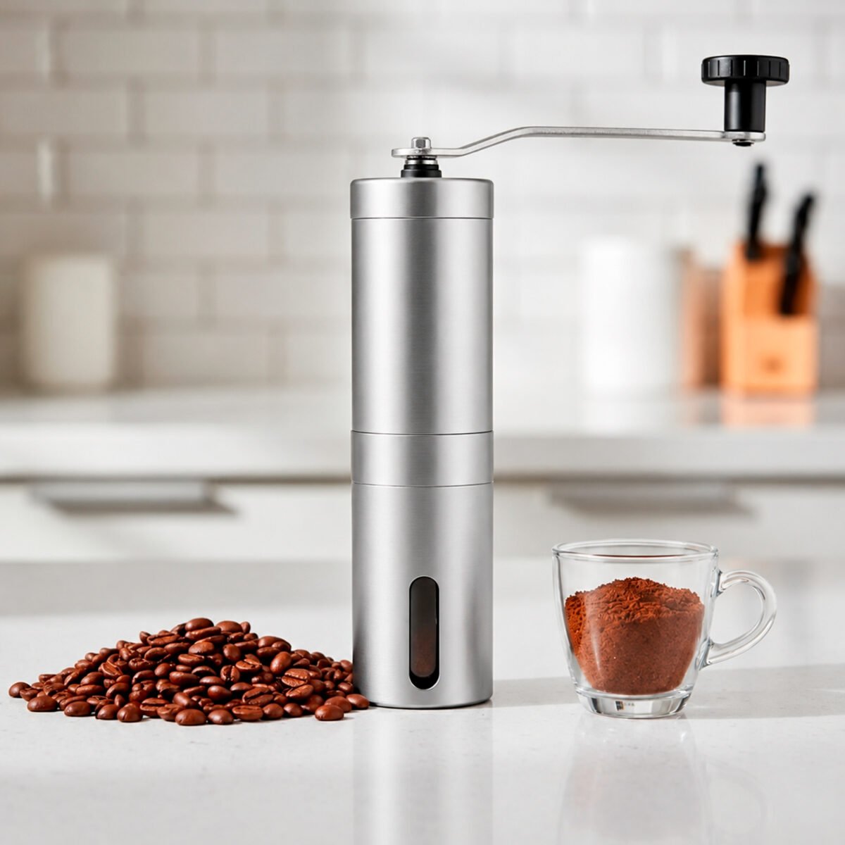 Molino De Café Manual Y Portátil De Mano En Acero Inoxidable