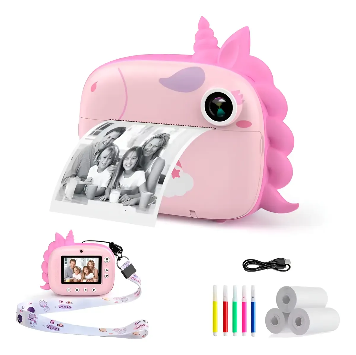 Cámara Digital Fotografía Instantánea Para Niños Con Juegos