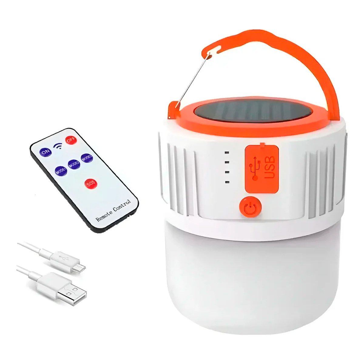 Lámpara Solar De Emergencia Bombillo Recargable Con Control