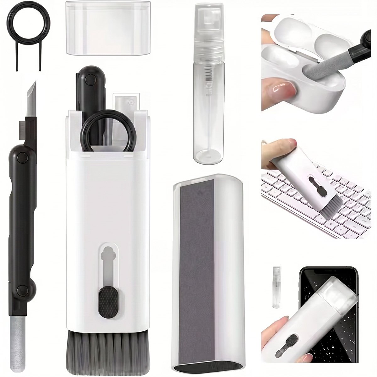 Kit De Limpieza Portátil Limpiador De Teclado Pc Y Audífonos