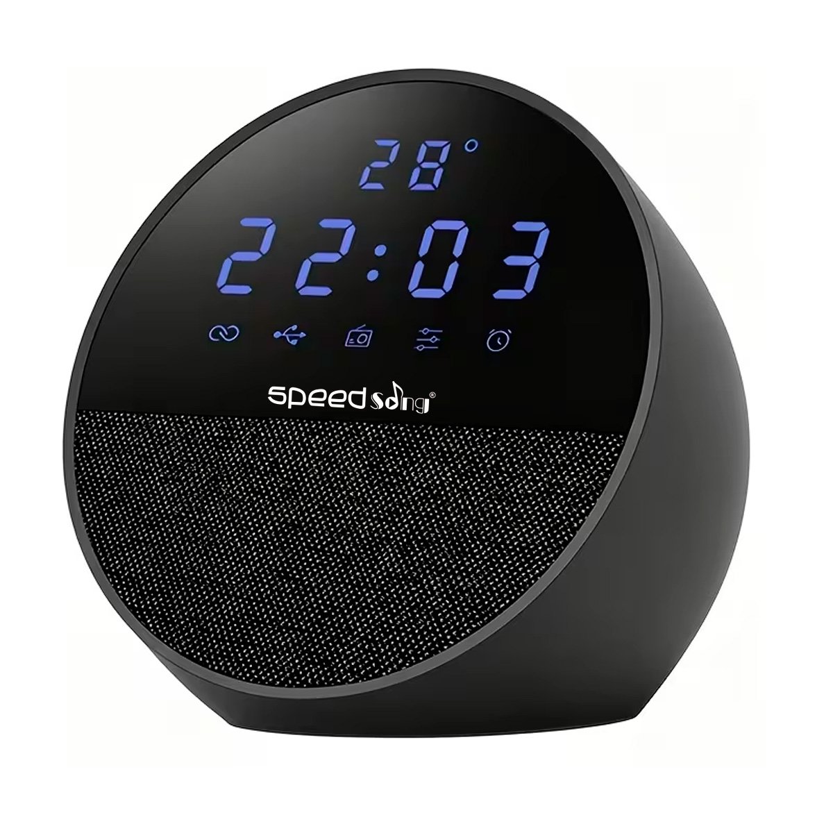 Reloj Digital Despertador Mesa Recargable Bluetooth Radio Fm
