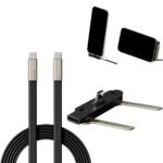 Cable Usb Tipo C A C En Silicona Con Soporte Celular
