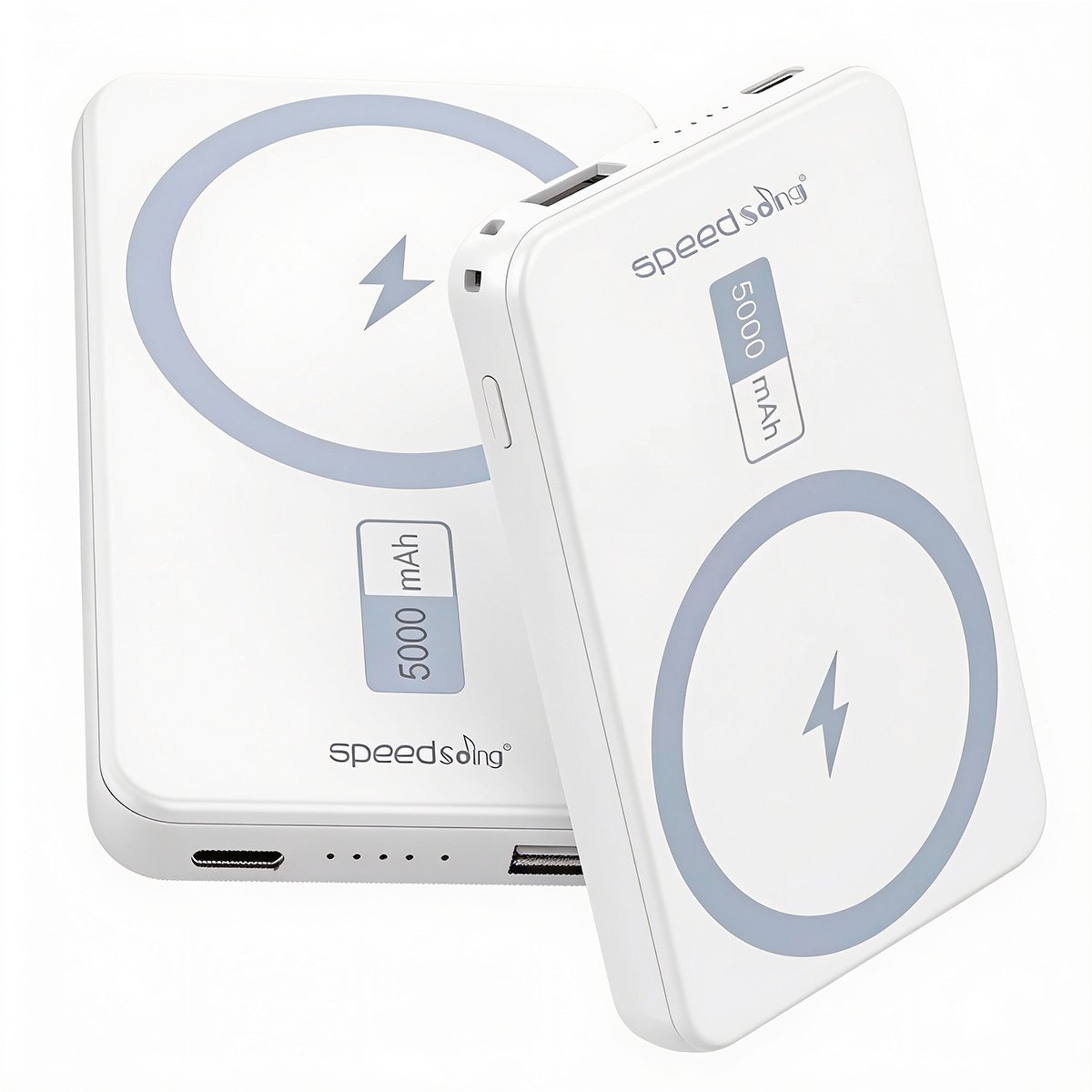 Power Bank Portátil 5000mah Compatible Con Carga Inalámbrica