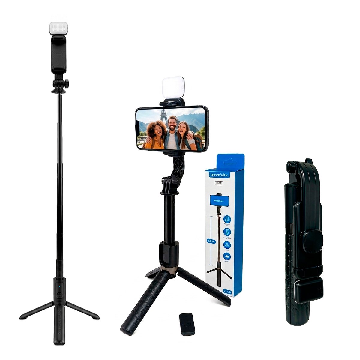 Trípode Monopod Palo Selfie Portátil Para Celular + Control
