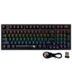 Teclado Inalámbrico Gamer Mecánico Luz Rgb Numérico Letra Ñ