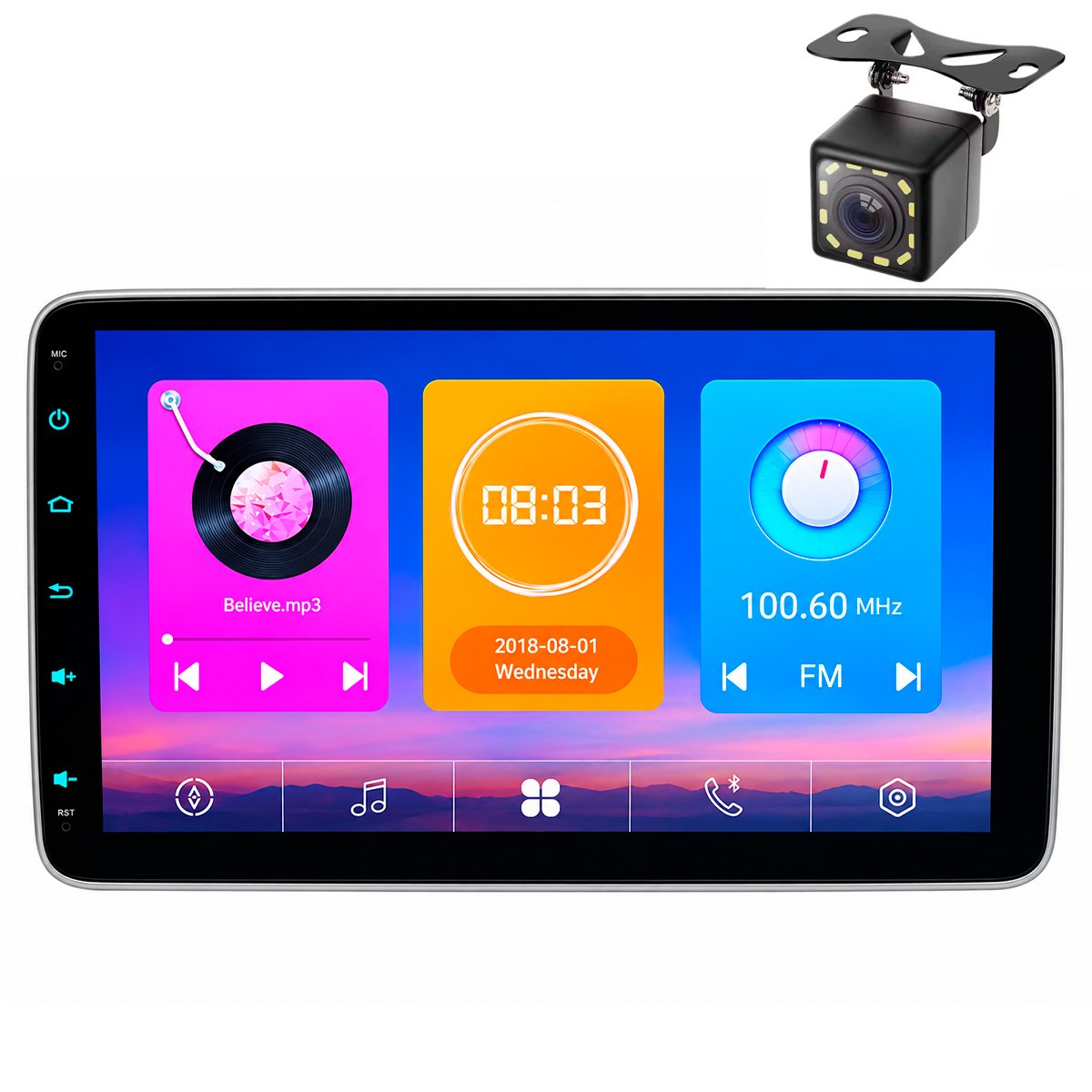 Pantalla Táctil Para Carro Con Radio Fm Gps + Cámara Trasera