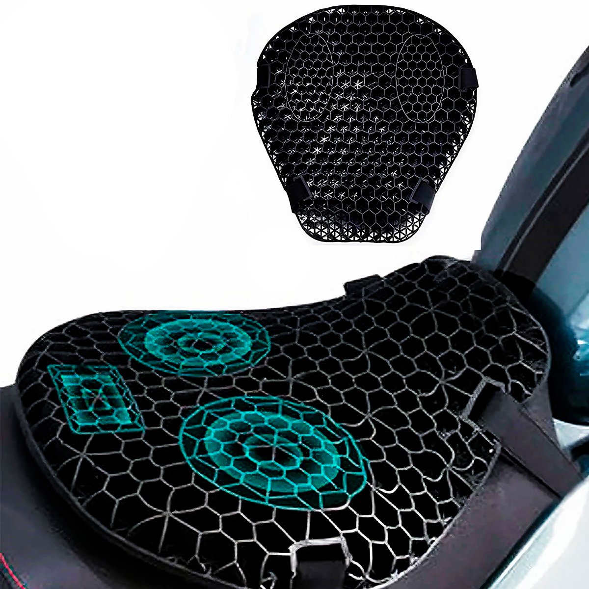 Cojín Para Asiento de Moto Silicona Gel Universal Impermeable