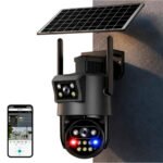 Cámara Seguridad Solar 4k Doble Lente Wifi Exterior + Panel