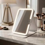 Espejo De Maquillaje Tocador Con Luz Led Recargable Estuche