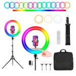 Aro De Luz Led Rgb 56cm Para Fotografía Selfie + Trípode 2m