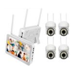 Kit 4 Cámaras Vigilancia Ptz Cctv Wifi + Monitor 10 Pulgadas
