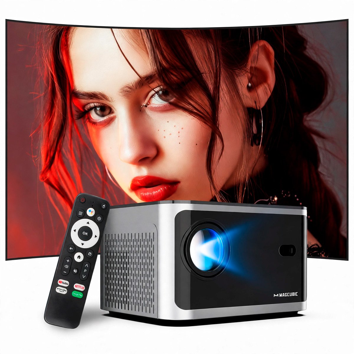 Proyector Multimedia Cine En Casa Bluetooth Y Wifi + Control
