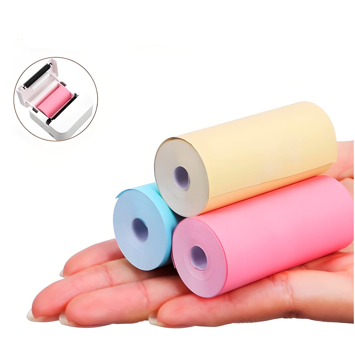 Rollo Papel Térmico X3 Colores Para Mini Impresora O Cámara