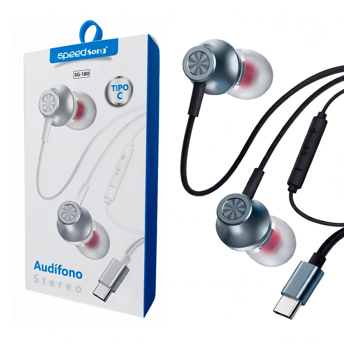 Auriculares Sg-180 Manos Libres De Cable Con Conector Usb-c