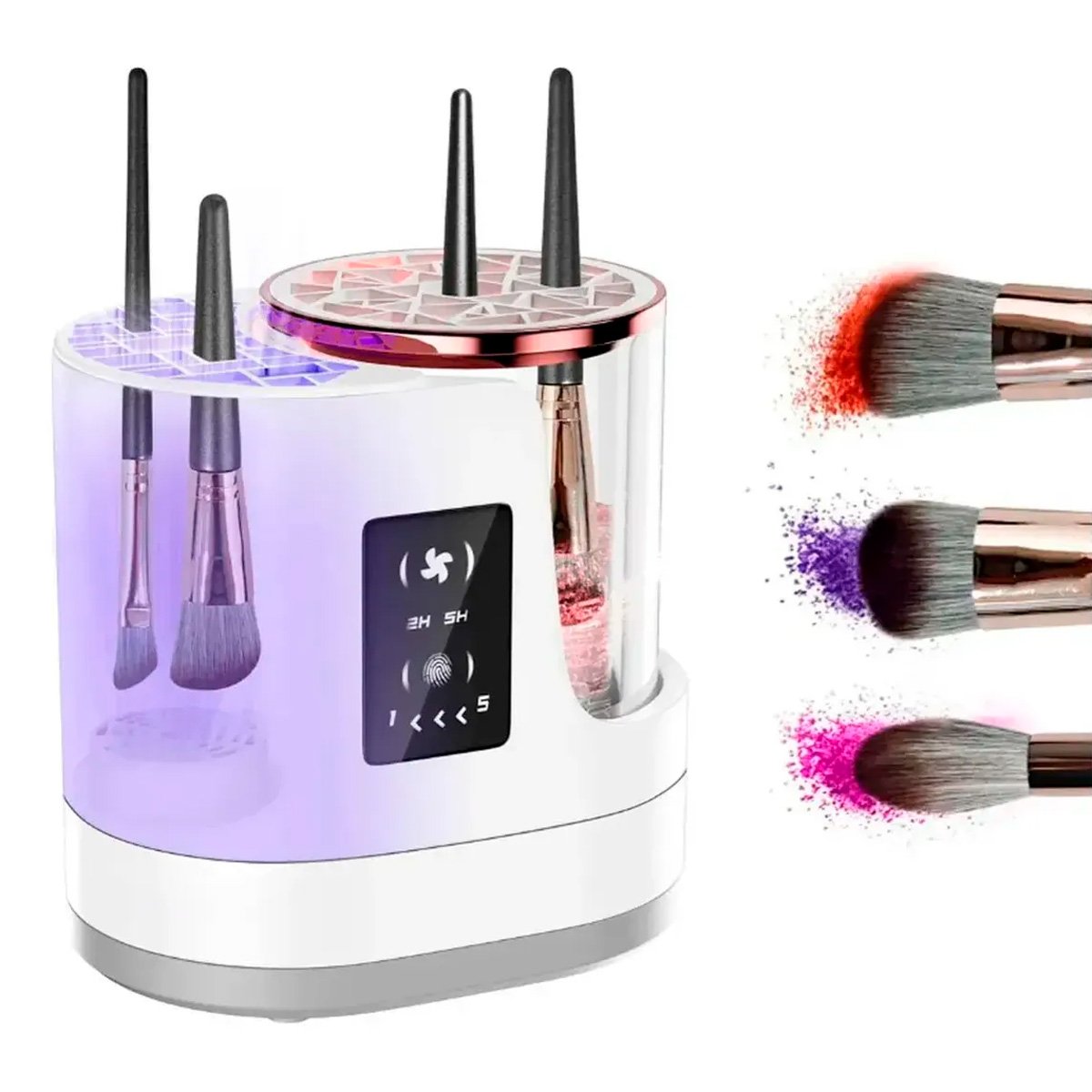 Limpiador De Brochas De Maquillaje Eléctrico Secador 3 En 1