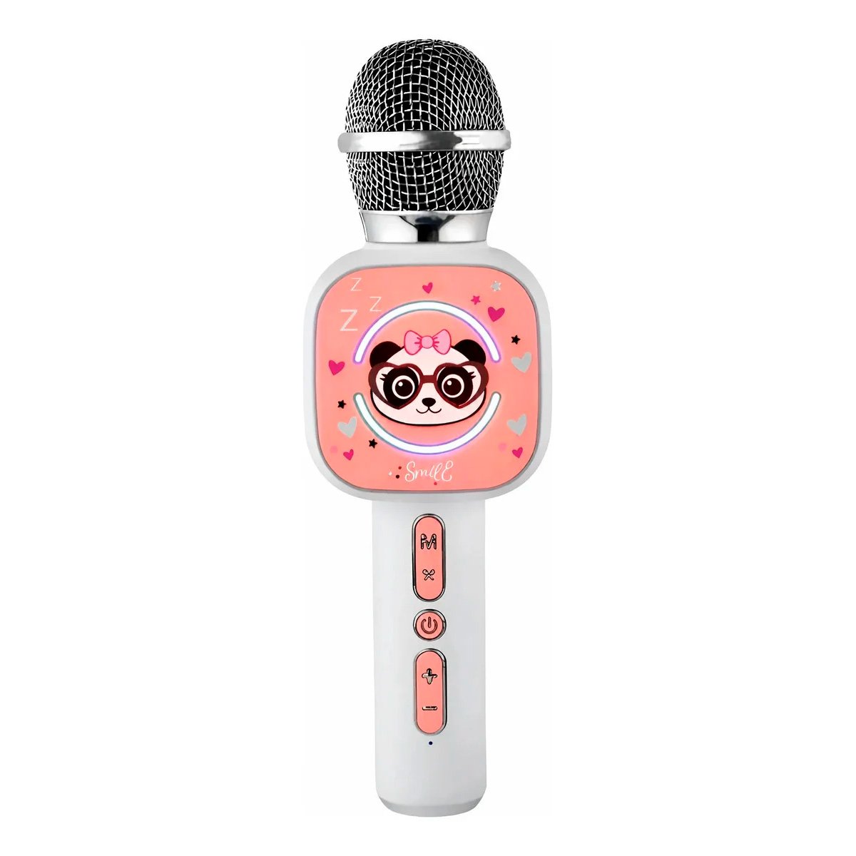 Micrófono Karaoke Y Portátil Con Bluetooth Música Para Niños Blanco