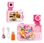 Cámara Digital 1080p Para Niños De Figuras Juegos Foto Video Rosa