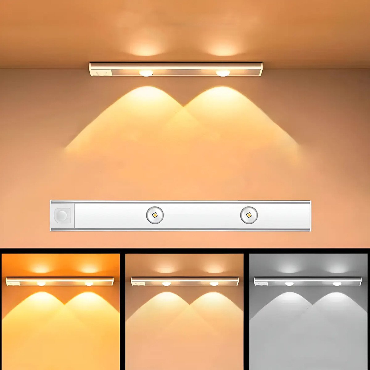 Lámpara Led Con Sensor De Luz Recargable Usb Magnética 20cm