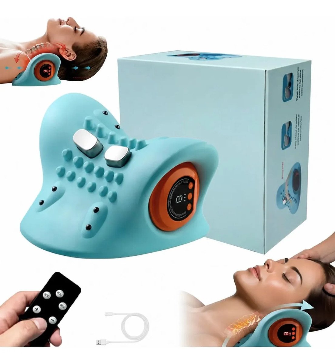 Masajeador Eléctrico Con Calor Para Dolor En Cuello Cervical